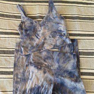 Tie Dye Lululemon Align Tank and Leggings Set